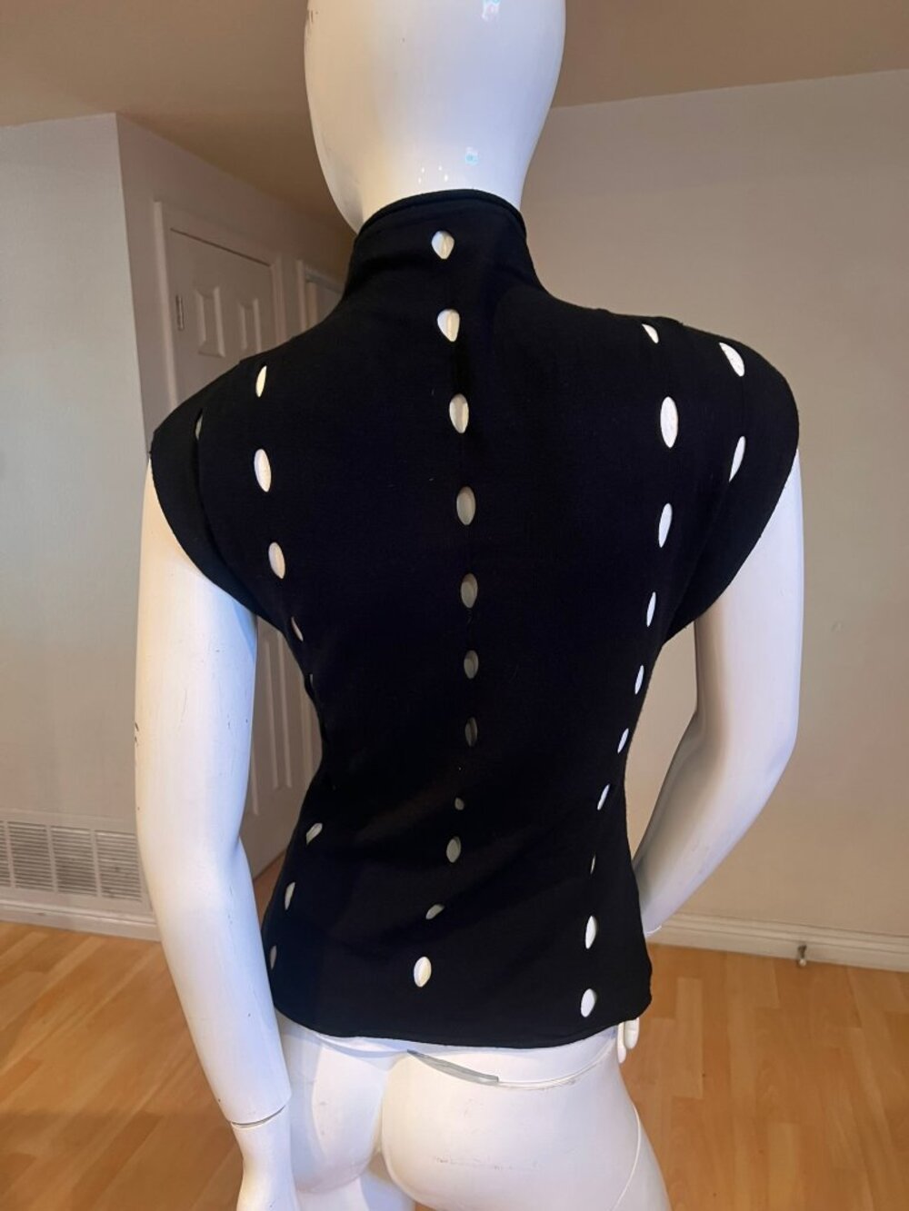 Y2K 2000'S VINTAGE ROBERTO CAVALLI KNIT CUT OUT TOP SIZE L LARGE - Picture 5 of 8